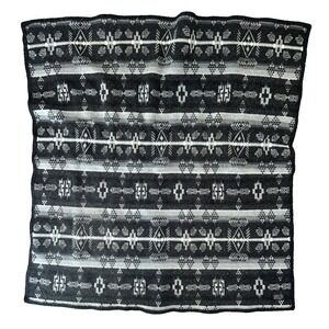 Pendleton Wool Blanket Black Gray Southwestern Pattern Made USA